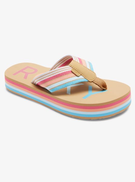 Blue / Pink Kids' Roxy 4-16 Chika Hi Sandals | USA UEHX-21708