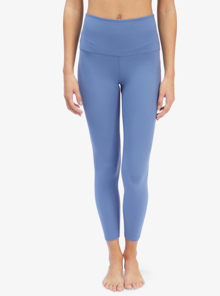 Blue Women's Roxy Kaileo High Waisted Ankle Length Workout Leggings | USA VOZM-16893