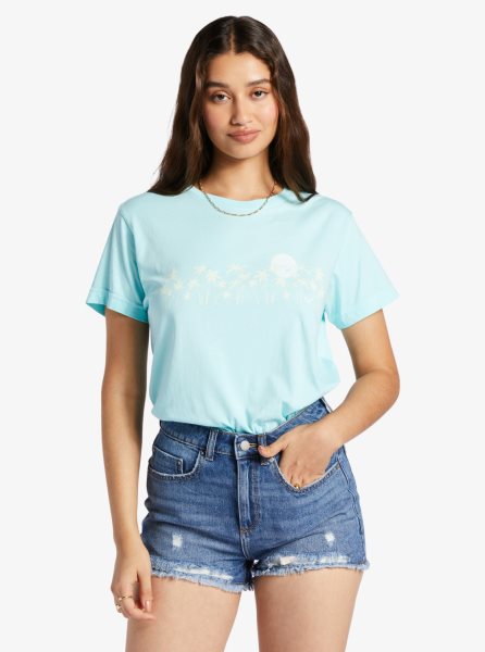 Blue Women's Roxy Linedance Oversized T Shirts | USA YWVS-47536