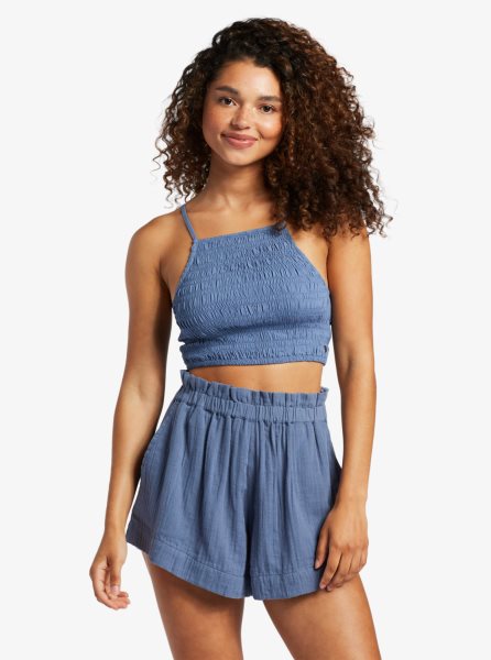 Blue Women's Roxy Live Free Strappy Tanks | USA VIQH-34210