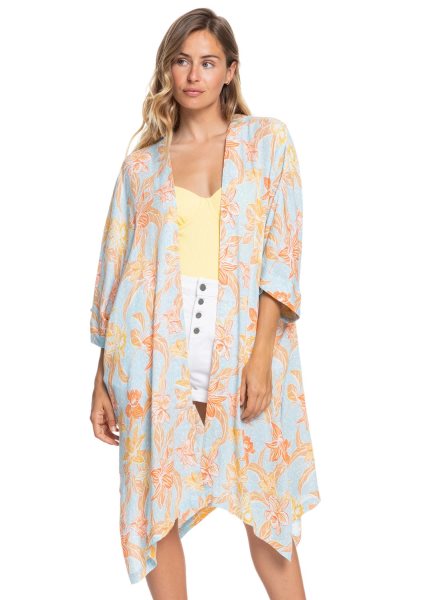 Blue Women's Roxy Rebel Sun Kimono Tops | USA YNUI-78520