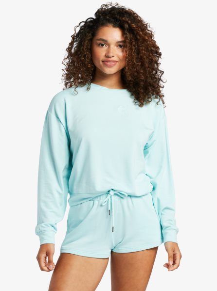 Blue Women's Roxy Surfing By Moonlight Lounge Sweatshirts | USA WIUM-07321