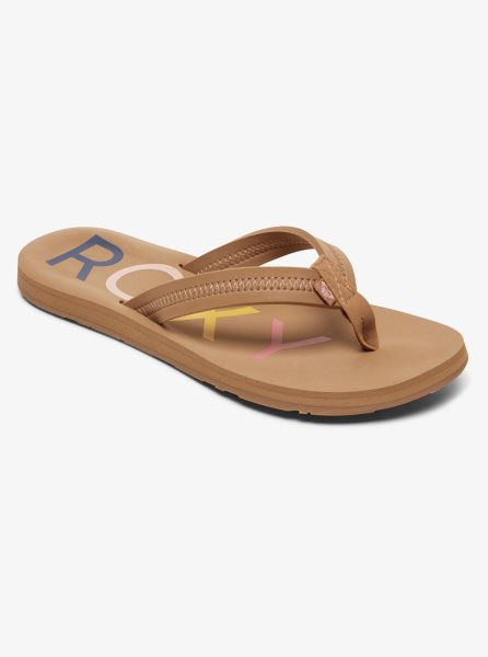 Brown Women's Roxy Vista Flip Flops | USA RPQM-36497