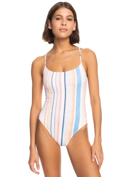 Coral Brown Women's Roxy Printed Beach Classics One Piece Swimsuits | USA QRZN-94175