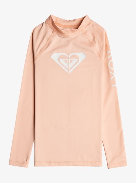 Coral Kids' Roxy 7-16 Whole Hearted Long Sleeve UPF 50 Rashguards | USA HUNG-39158