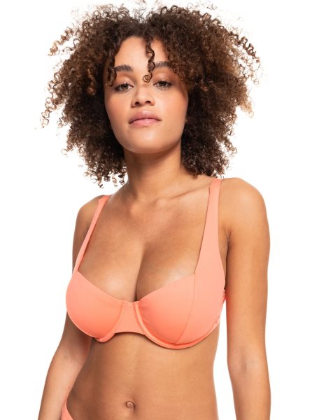 Coral Women's Roxy Beach Classics Underwired D-Cup Bikini Tops | USA VLSD-71386