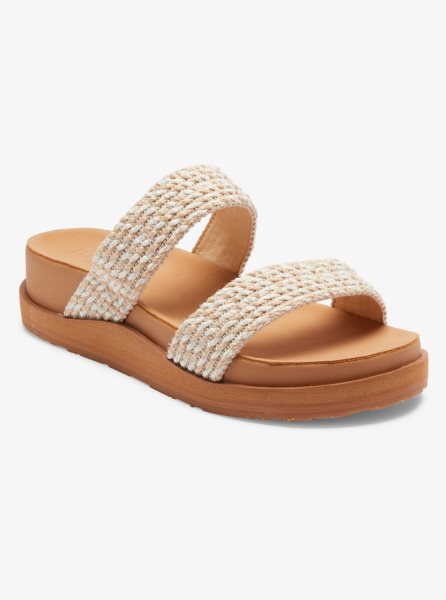 Cream Women's Roxy Summer Breeze Sandals | USA WLIY-03149