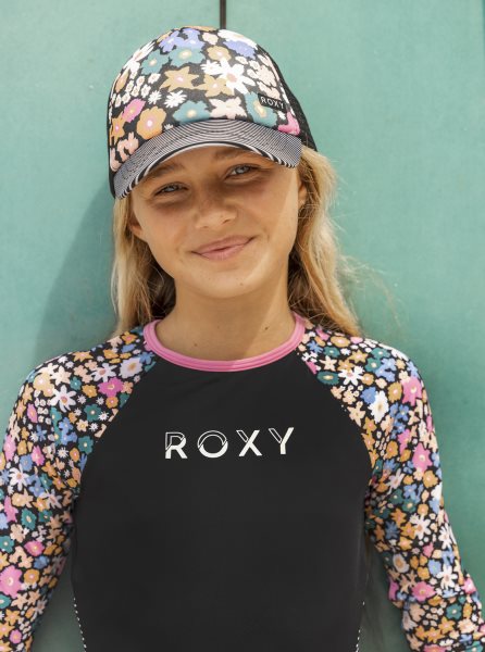 Dark Grey Flower Kids' Roxy 4-16 Honey Coconut Trucker Hats | USA ADOS-53896