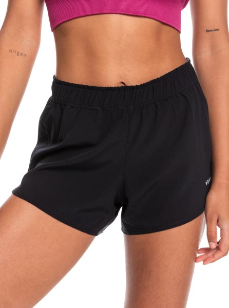 Dark Grey Women's Roxy Corsica Calling Workout Shorts | USA UMTP-23954