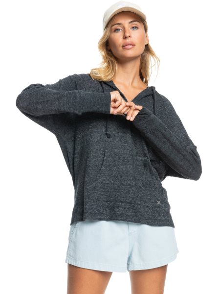 Dark Grey Women's Roxy Destination Surf Hoodie | USA OCDW-82945