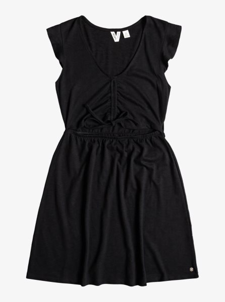 Dark Grey Women's Roxy Flirty Vibes Knit Dress | USA UGSY-80371