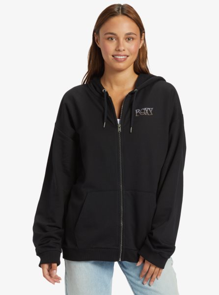 Dark Grey Women's Roxy Oversized Evening Hike B Oversize Hoodie | USA SECF-23714