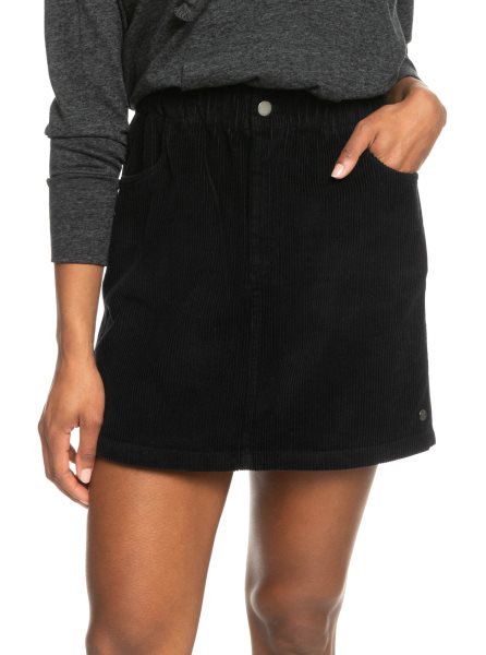 Dark Grey Women's Roxy Silent Days Corduroy Skirts | USA MODL-04157