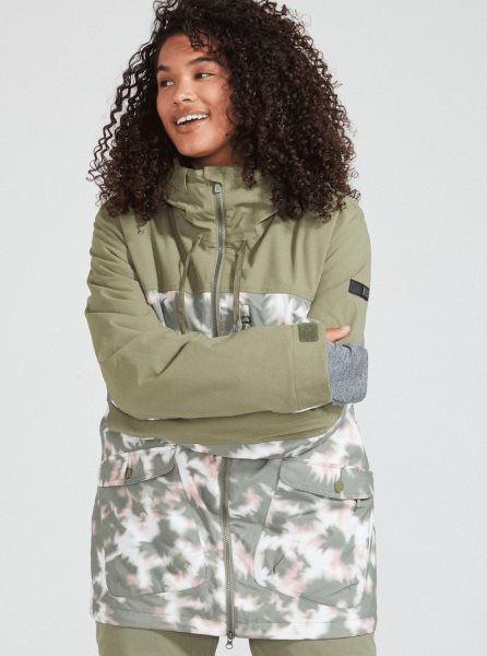 Deep Green Women's Roxy Stated Insulated Ski Jackets | USA TKGA-46917