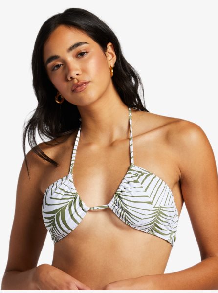 Green Women's Roxy Beach Classics Fashion Triangle Bikini Tops | USA GXKY-97328