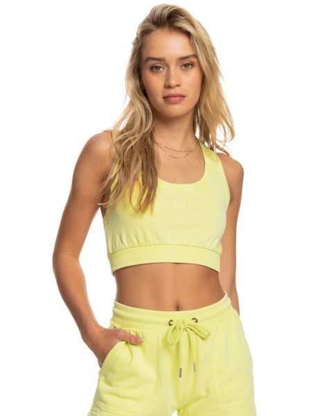 Green Women's Roxy Taking It Easy Cropped Tanks | USA EYMU-35768