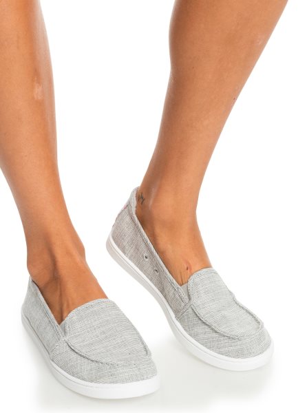 Grey Women's Roxy Minnow Slip On Shoes | USA XBFM-89235