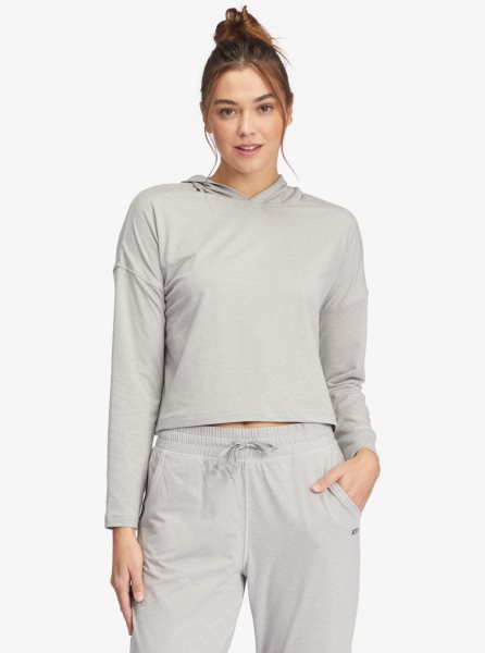 Grey Women's Roxy Sun Might Shine Long Sleeve Hooded T Shirts | USA ZEQM-16780