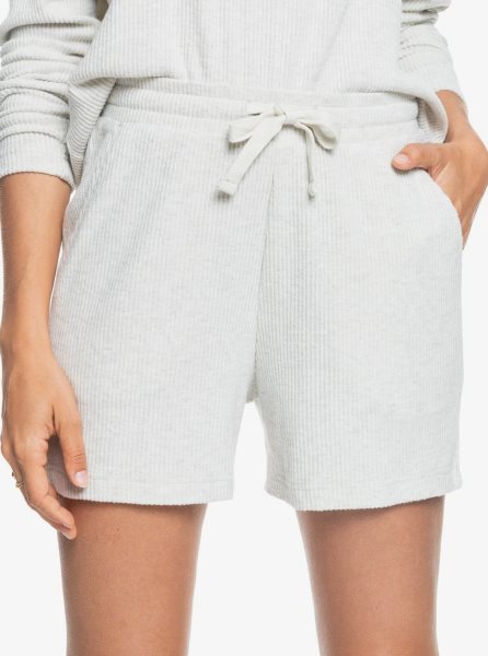 Grey Women's Roxy Sunday Morning Rib Shorts | USA XBIF-21530