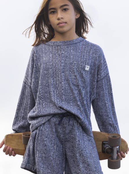 Indigo Kids' Roxy 4-16 Talking To The River Long Sleeve Knit Tops | USA YTWS-79823