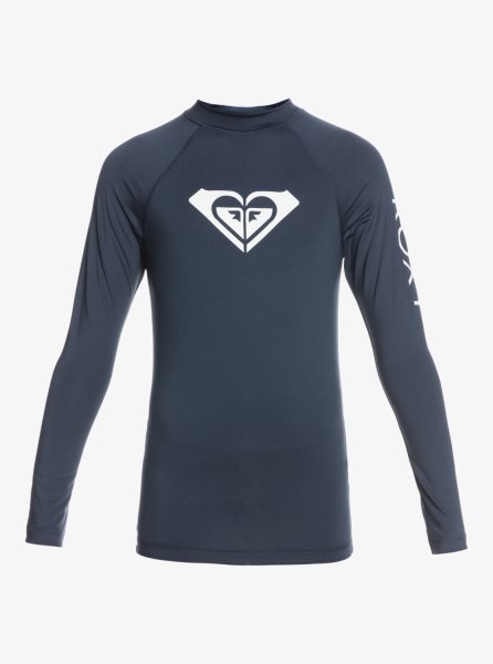 Indigo Kids' Roxy 7-16 Whole Hearted Long Sleeve UPF 50 Rashguards | USA ZDMS-74930