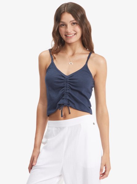 Indigo Women's Roxy Flirty Feels V-Neck Tops | USA EUMI-85394