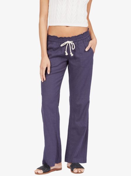 Indigo Women's Roxy Oceanside Flared Pants | USA HGVJ-08352