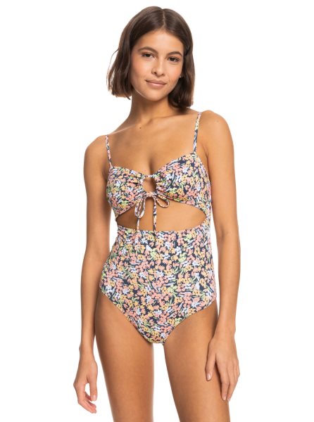 Indigo Women's Roxy Printed Beach Classics One Piece Swimsuits | USA XWUS-43958