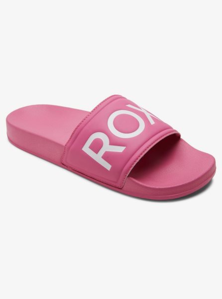 Light Rose / Pink Women's Roxy Slippy Slide Sandals | USA UISF-53602