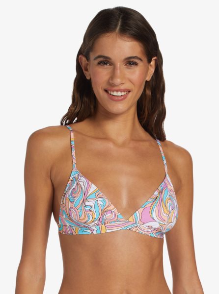 Multicolor Women's Roxy Beach Classics Fixed Triangle Bikini Tops | USA TOIR-28305