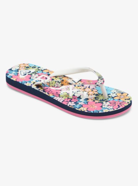 Navy Kids' Roxy 4-16 Pebbles Sandals | USA IANG-14263