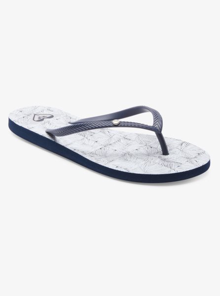 Navy White Women's Roxy Bermuda Sandals | USA ODTL-52678