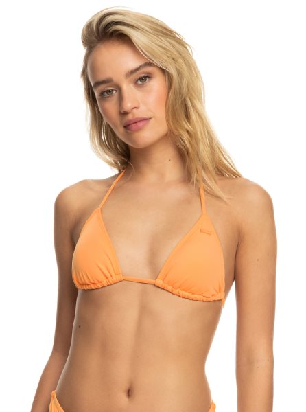 Orange Women's Roxy Beach Classics Tiki Triangle Bikini Tops | USA VEOL-27980