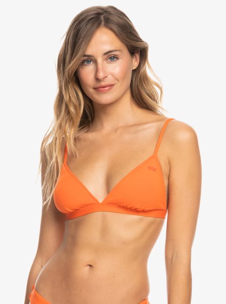 Orange Women's Roxy Beach Classics Triangle Bikini Tops | USA BJDE-40512