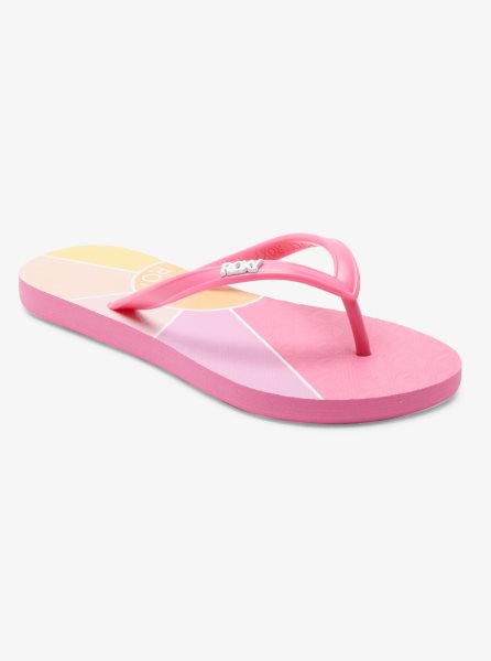 Pink Kids' Roxy 4-16 Viva Stamp Sandals | USA NAQU-74102