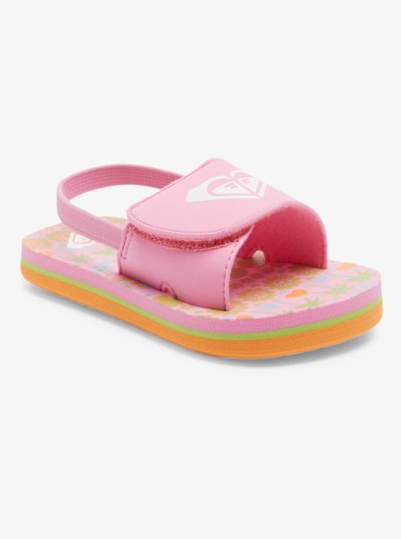 Pink / Light Green Kids' Roxy Finn Sandals | USA IJZO-36794