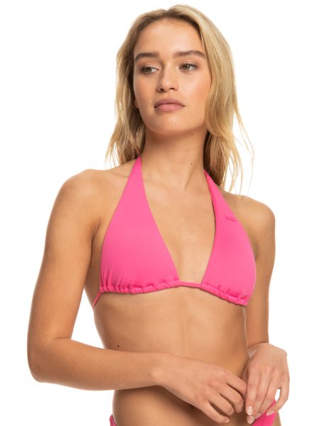 Pink Women's Roxy Beach Classics Tiki Triangle Bikini Tops | USA IFML-87901