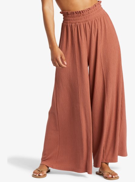 Pink Women's Roxy Jetsetter Wide Leg Pants | USA TSWQ-07251