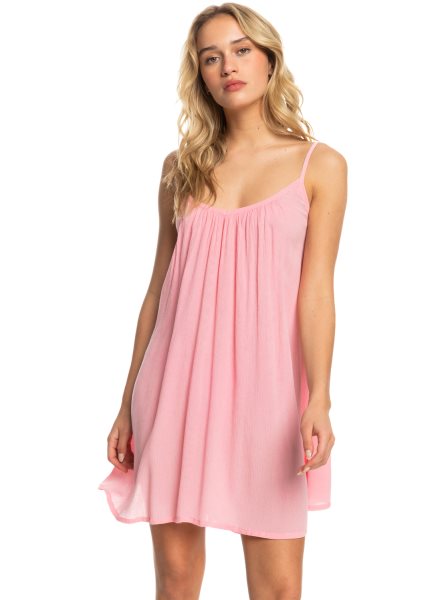 Pink Women's Roxy Summer Adventures Short Dress | USA CRAZ-60497