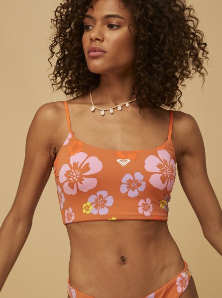 Pink Women's Roxy Surf.Kind.Kate. Reversible Tank Bikini Tops | USA STFU-01238