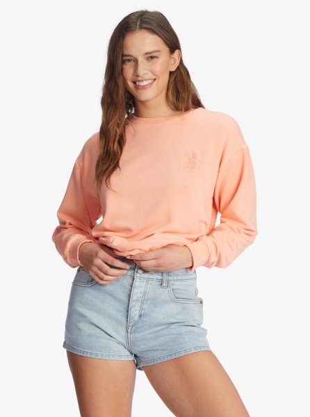 Pink Women's Roxy Surfing By Moonlight Long Sleeve Lounge Tops | USA MOYR-80342