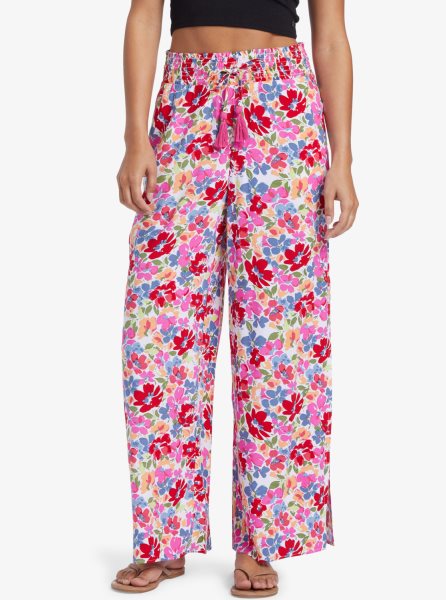 Pink Women's Roxy Tropical Rhythm Beach Pants | USA VQBG-72491