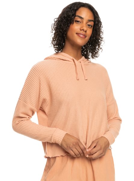 Pink Women's Roxy Twilight Mood Cozy Thermal Hoodie | USA ULDE-87962