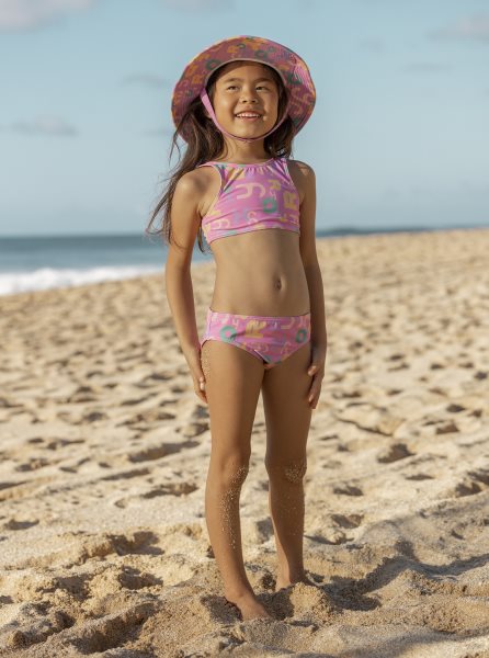 Purple Kids' Roxy 2-7 Funny Bambino Crop Two Piece Set Bikinis | USA AOVS-17658