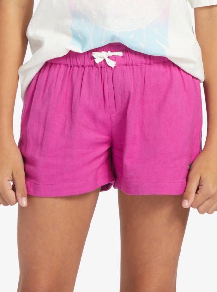 Purple Kids' Roxy 4-16 Una Mattina Elastic Waist Shorts | USA PVBX-06247