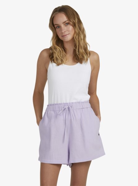 Purple Women's Roxy Place To Be 6" Knit Shorts | USA VDSP-87621