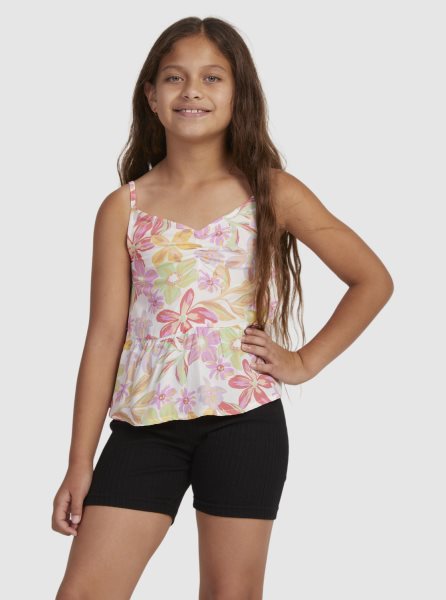 White Kids' Roxy 4-16 Good Old Days Strappy Tanks | USA BQTX-32708