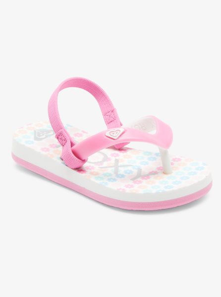 White Kids' Roxy Tahiti Flip Flops | USA USYX-51298