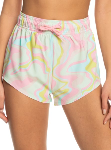 White / Multicolor Women's Roxy New Printed 2" Boardshorts | USA QJFB-04375