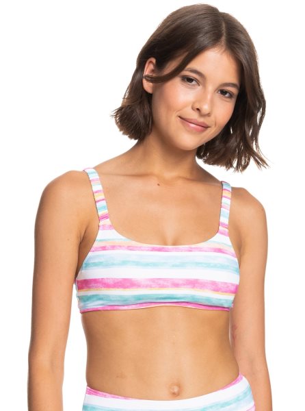 White Orange Women's Roxy Island In The Sun Bralette Bikini Tops | USA NMSO-49261